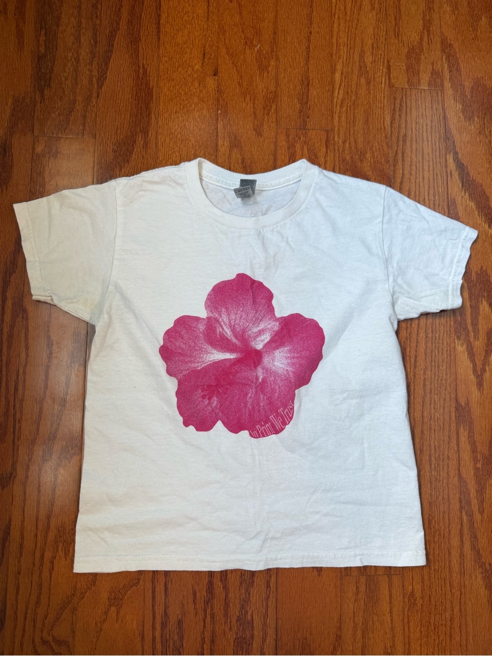 90’s Baby Tee with Pink Floral Print